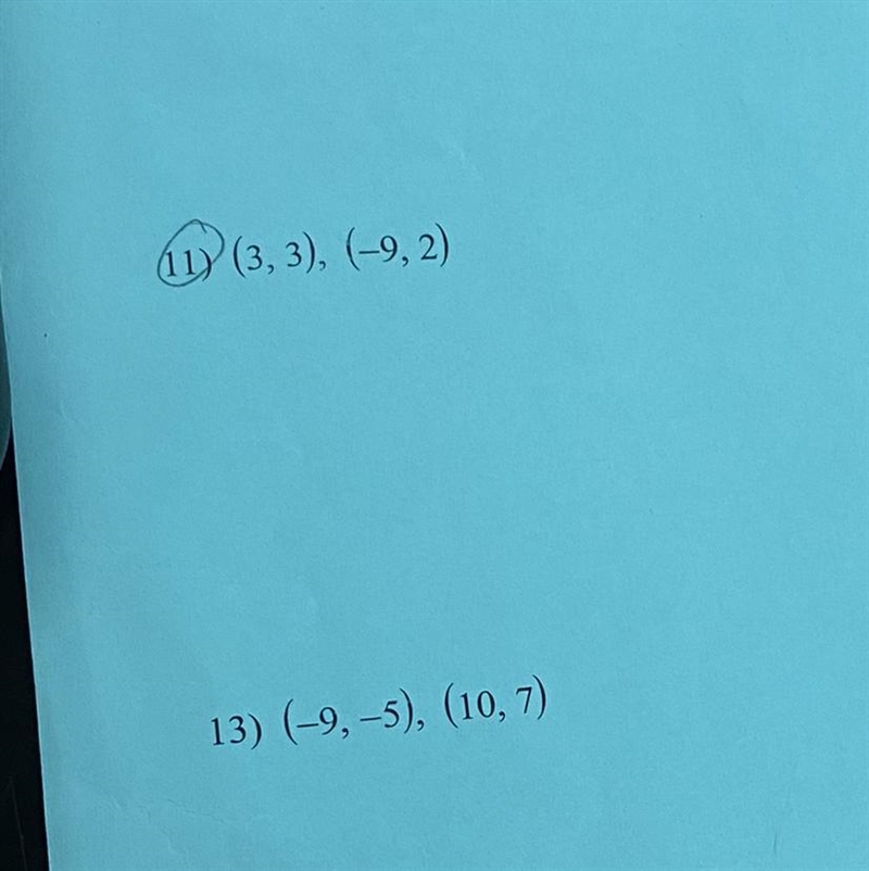 Hello can you assist me with number 11Find the midpoint-example-1