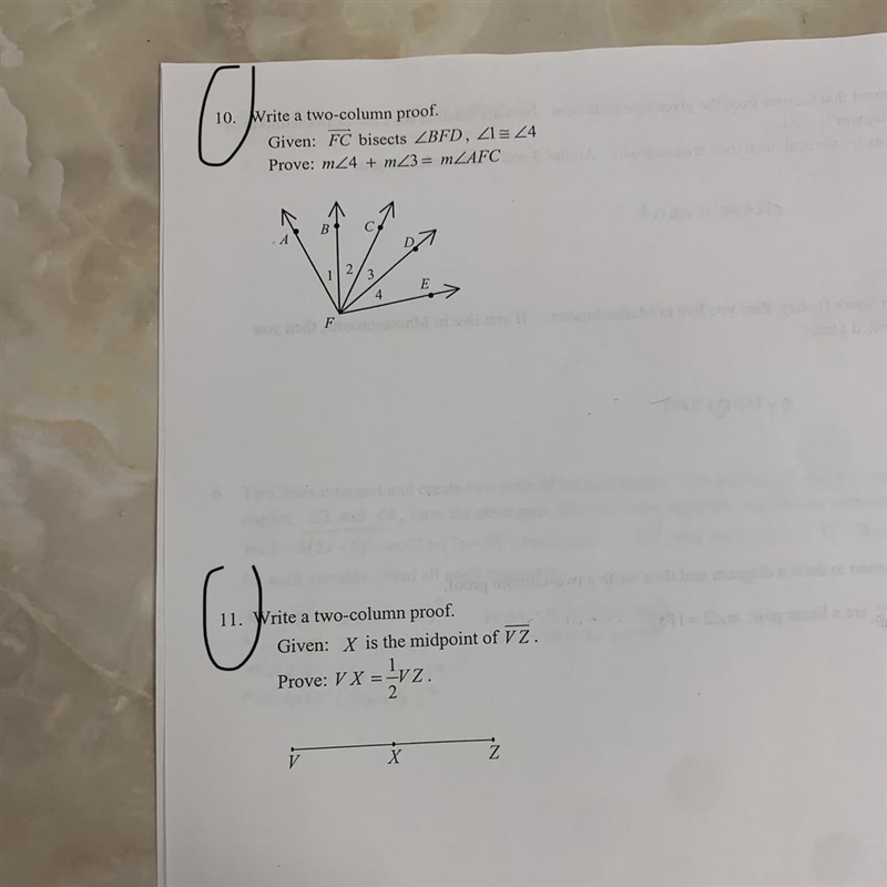 I need help with these two proofs! With statements and reasoning!-example-1