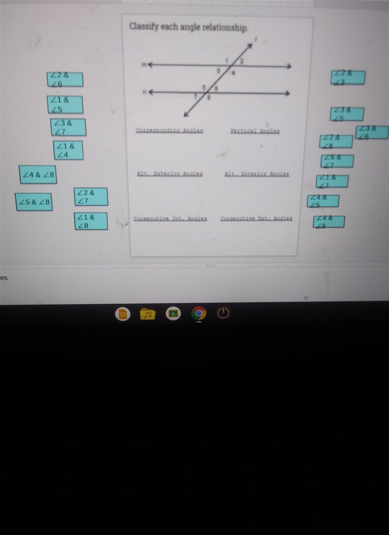 Classify each angle relationship 218 | ? 四四四 2 SAS-example-1