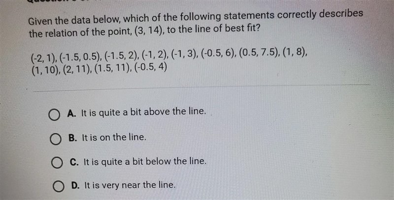 given the data below, which of the following statements correctly describes the relation-example-1