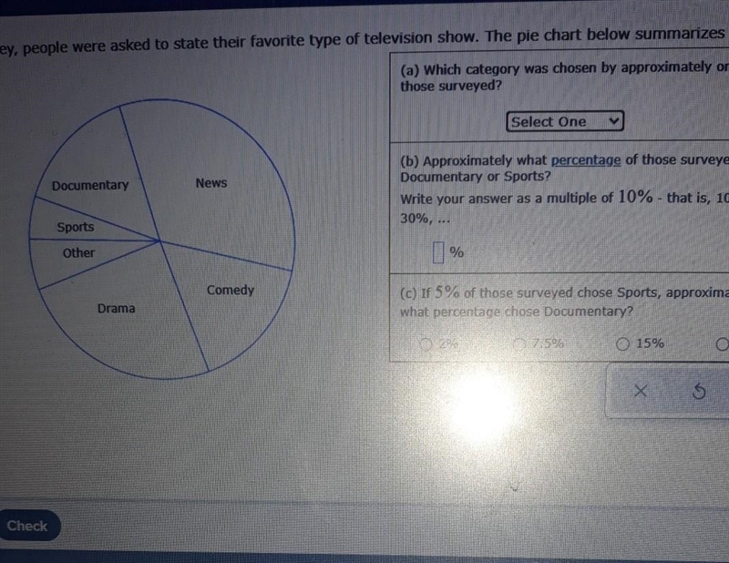 in a recent phone survey, people were asked to state their favorite type of television-example-1