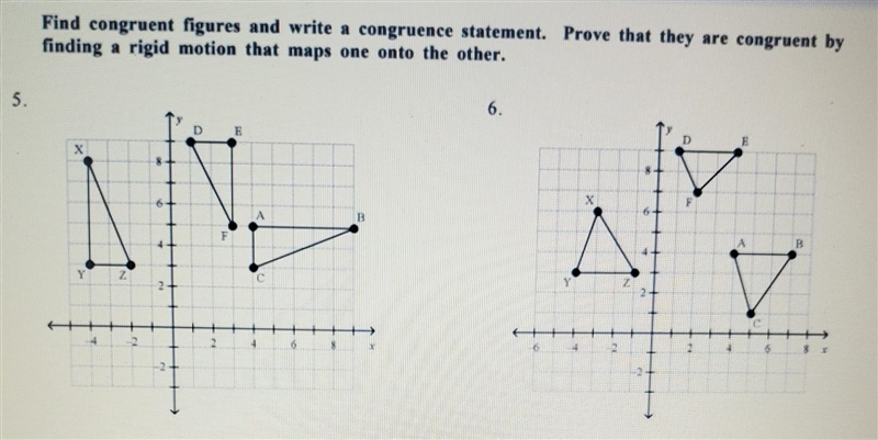 Congruent Polygons:Find congruent figures and write a congruence statement. Prove-example-1