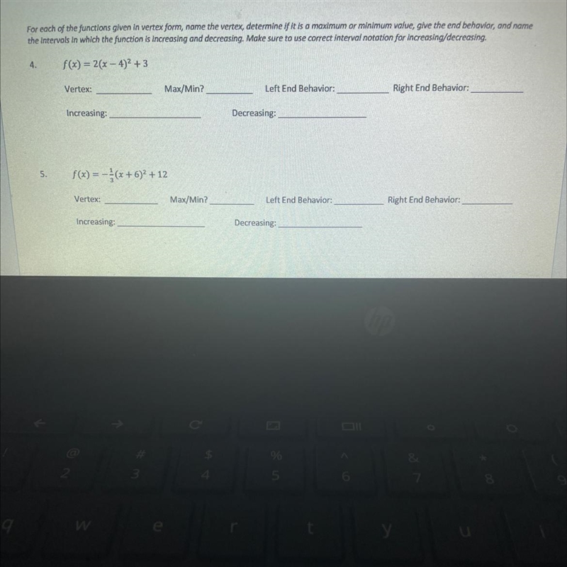 I need to know the left end and right end behavior and i need the max and minimum-example-1