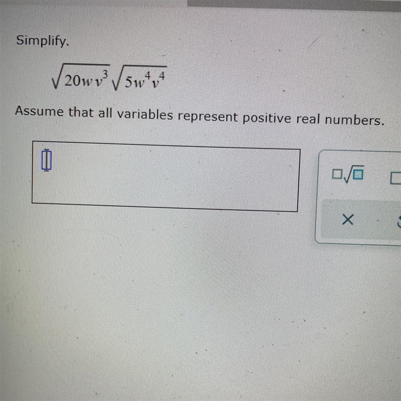 Simplify. Assume all variables are positive values-example-1