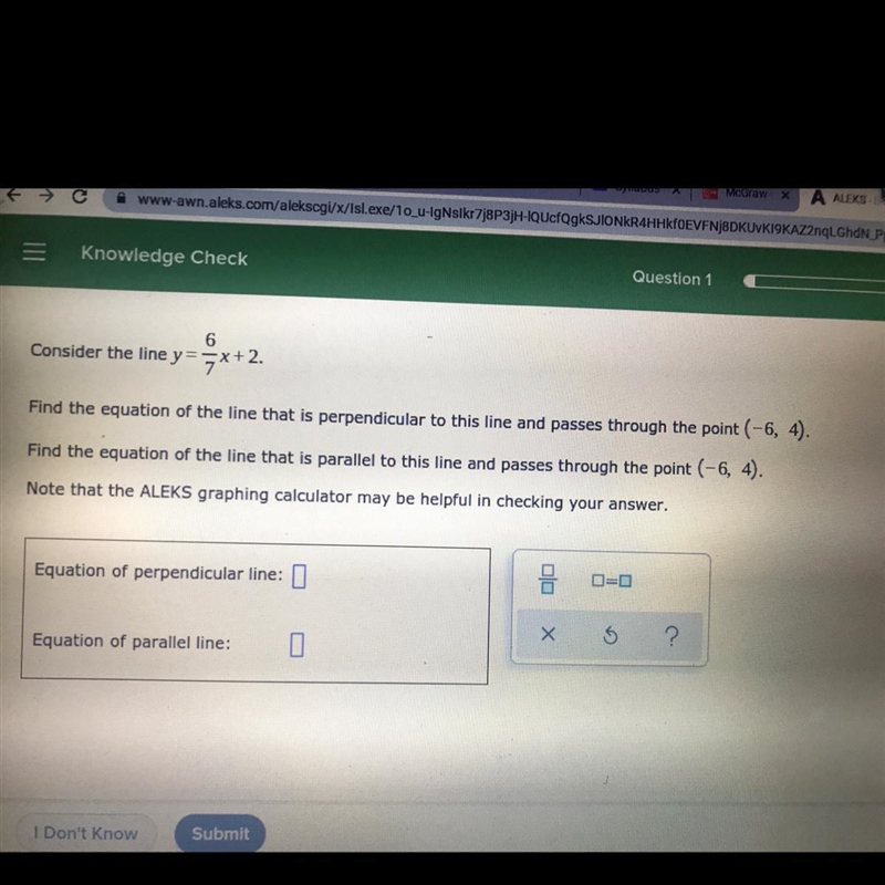 6Consider the line y=-=x+2Find the equation of the line that is perpendicular to this-example-1