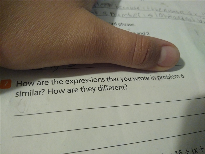 How are the expressions that you wrote in problem 6 similar? How are they different-example-1