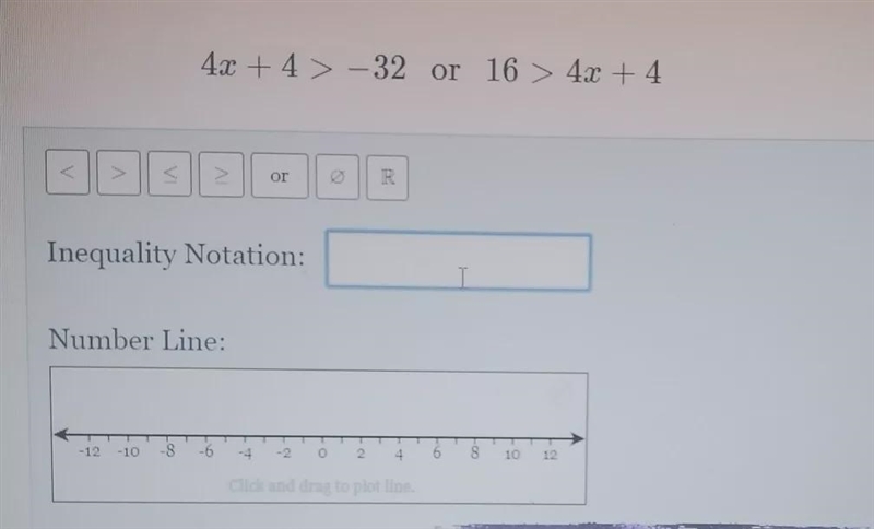 Can someone please help me find the answer and graph this on the numberline?-example-1