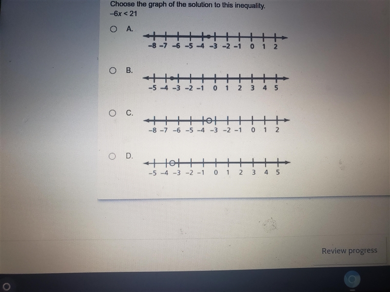 question is in the picture 9 What is the solution set of 7? -7 -6 -5 -4 -3 -2 -1 0 1 2 3 4 5 6 7 X-example-1