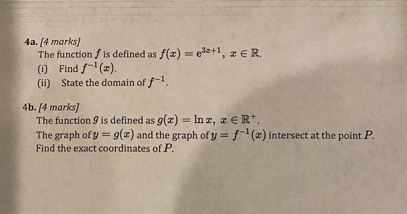 Pre calculus 4b. The function g is defined as g(x) = InX, X E R^tThe graph of y = g-example-1