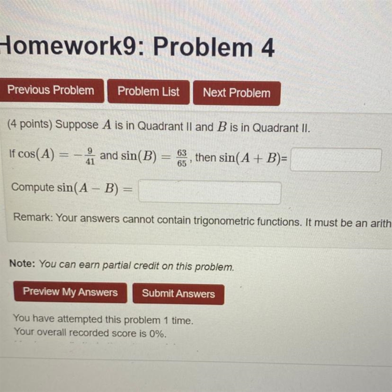 Suppose A is in quadrant 2 and B is in Quadrant 2-example-1