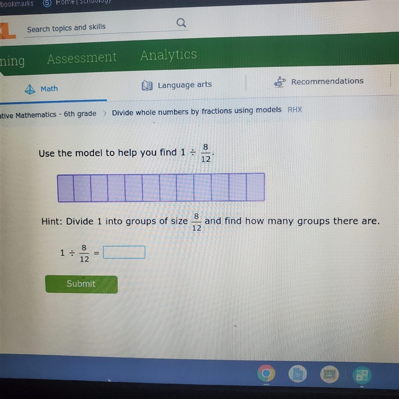 Use the model to help you find 1/(8/12) 1/(8/12)=___-example-1