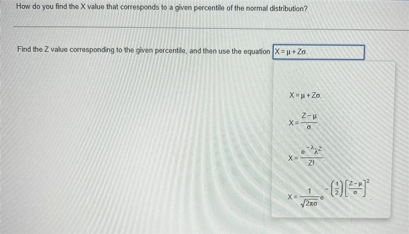 How do you find the X value that corresponds to a given percentile of the normal distribution-example-1