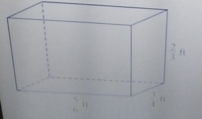 What is the volume, in cubic feet, of the rectangular prism shown below?a. 5/12b. 5/9c-example-1