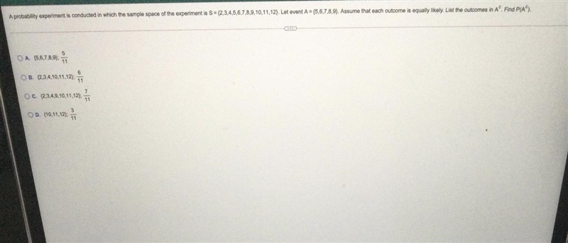 A probability experiment is conducted in which the sample space of the experiment-example-1