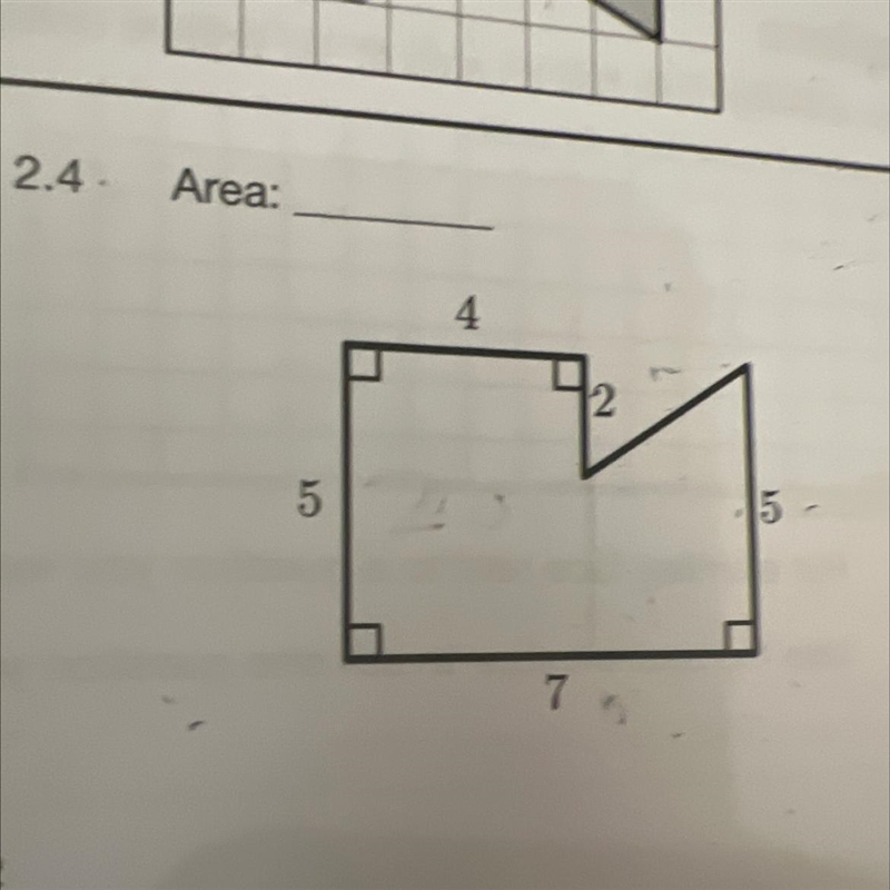 Determine the area in square units-example-1