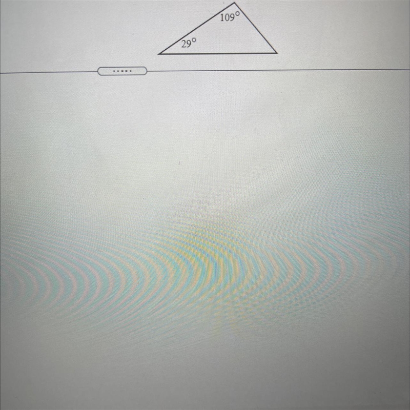 For the triangle shown in the picture two angles are given find the third angle without-example-1