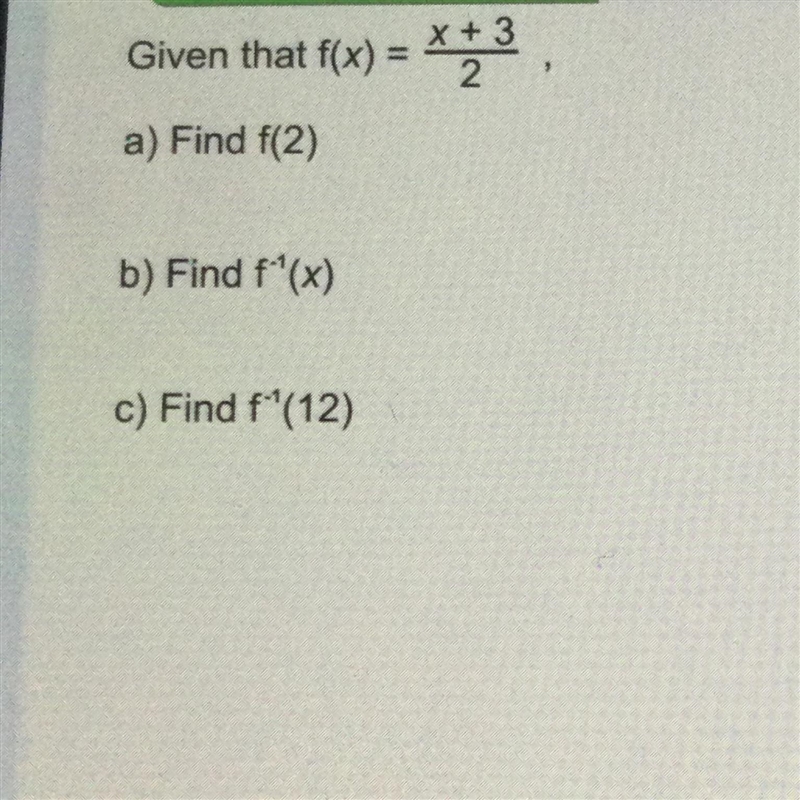 If f(x)=3x-2 , find f^-1(x)-example-1