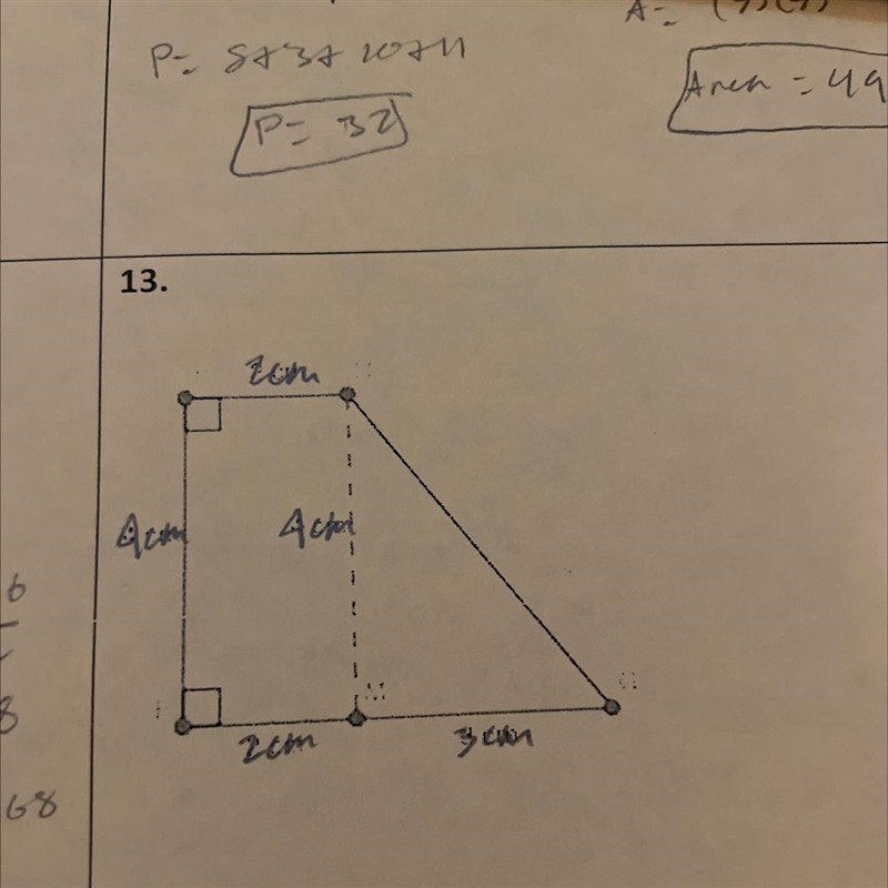 I need help with finding the area and the perimeter for a trapezoid thank you-example-1