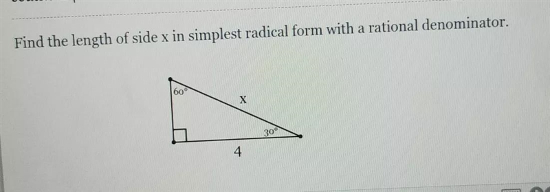 I'm confused about how to solve this using the special right triangles method-example-1