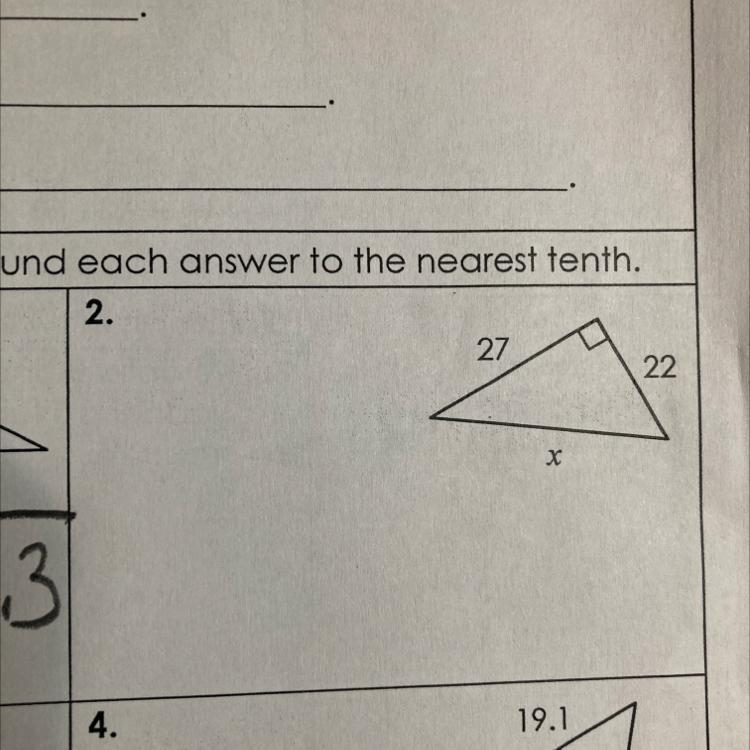 I need help on 2 please Directions: Find the value of x. Round each answer to the-example-1