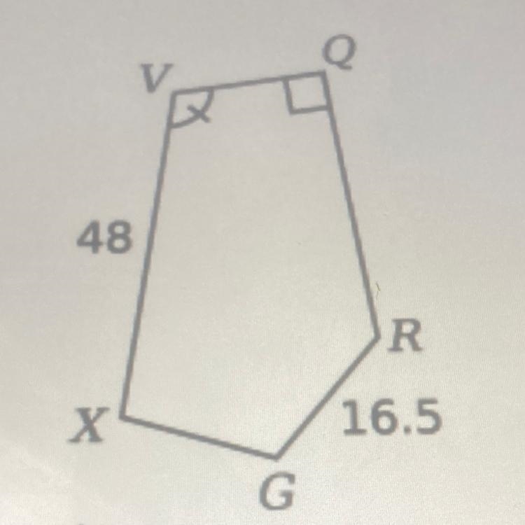 The diagram shows two similar polygonsN51P224048MR3016.5SFigures not drawn to scale-example-1