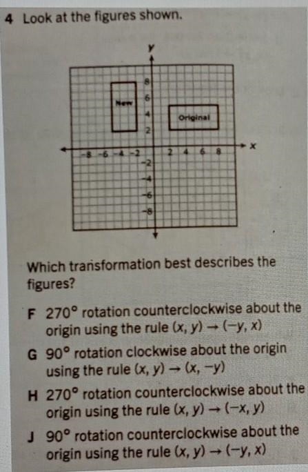 Write a rule for the given transformation. PLEASE HELP a. rotation 180° about the-example-1