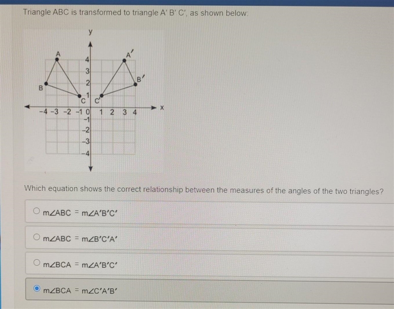 which equation shows the correct relationship between the measures of the angles of-example-1