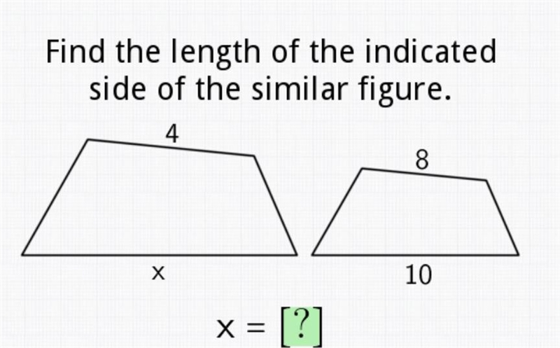 Find the length of the indicated side of the similar figure.-example-1