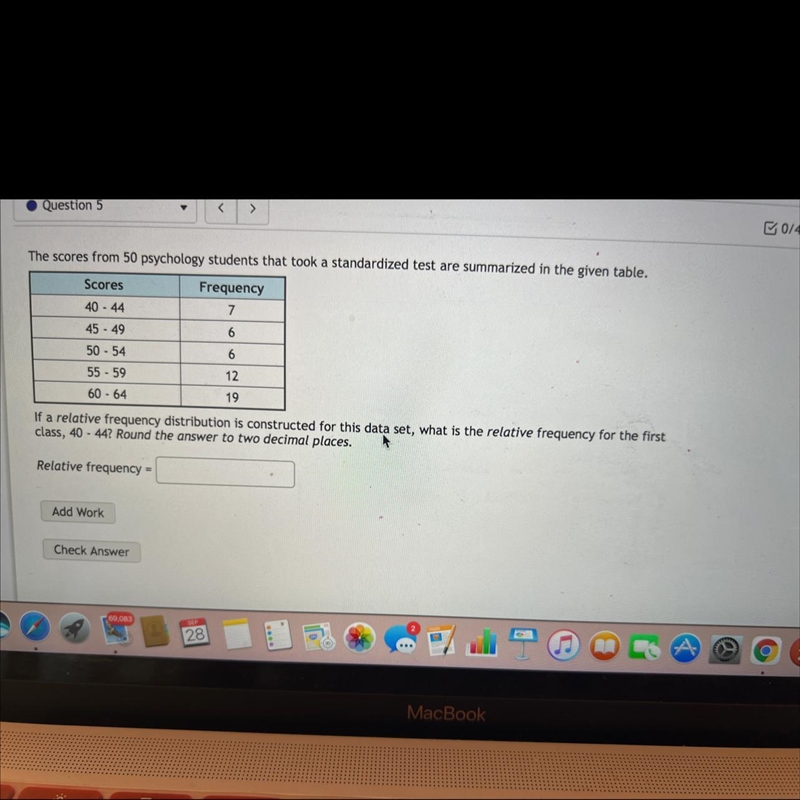 If a relative frequency distribution is constructed for this data set, what is the-example-1