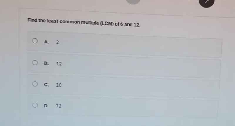 Find the least common multiple (LCM) of 6 and 12.-example-1