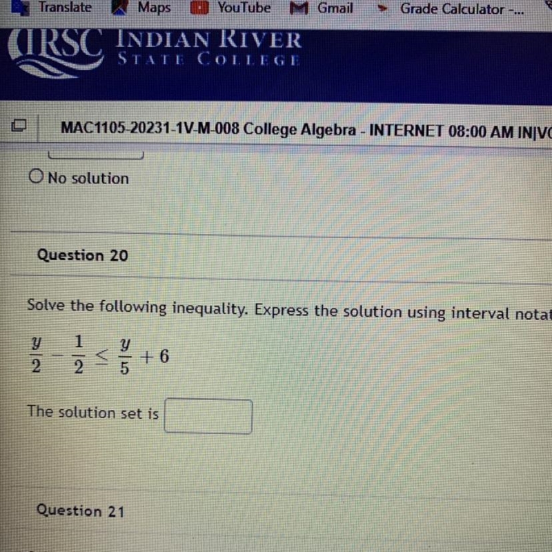 Solution has to be in interval notation-example-1