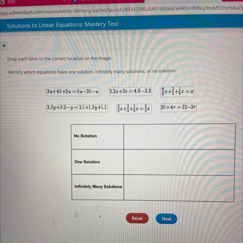 Identify which equations have one solution, infinitely many solutions, or no solution-example-1