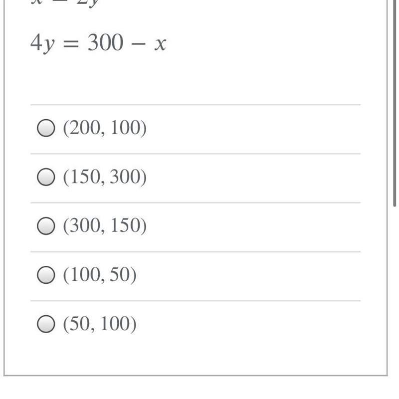 On your own paper, solve the system of equations using substitution and identify the-example-1