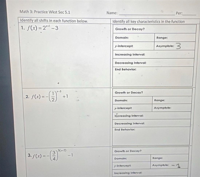 Figuring out End Behavior, Decreasing and Increasing Interval, and asymptote-example-1