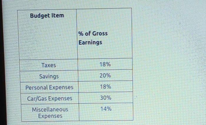 Angela earns a gross income of 32000 a month Angela budget is as shown in the table-example-1