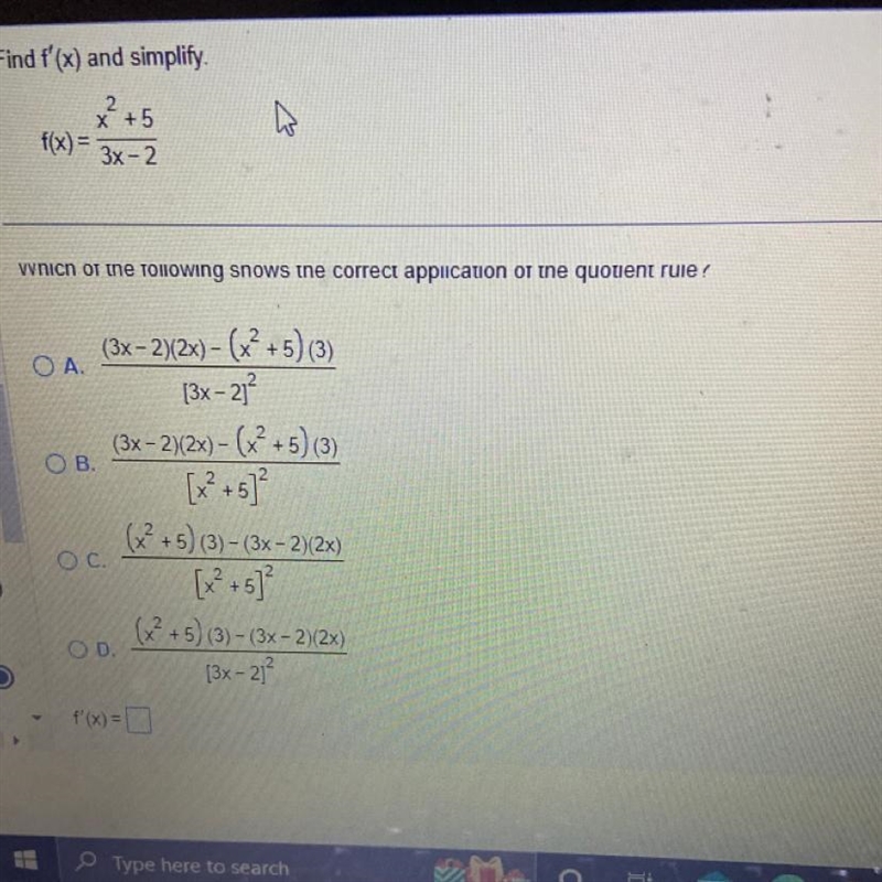 Find f’(x) and simplify-example-1