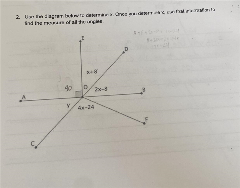 Please help!!! use the diagram to determine x-example-1