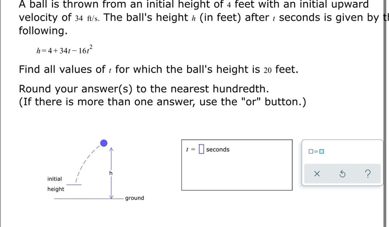 I need help with “solving a word problem using a quadratic equation with irrational-example-1