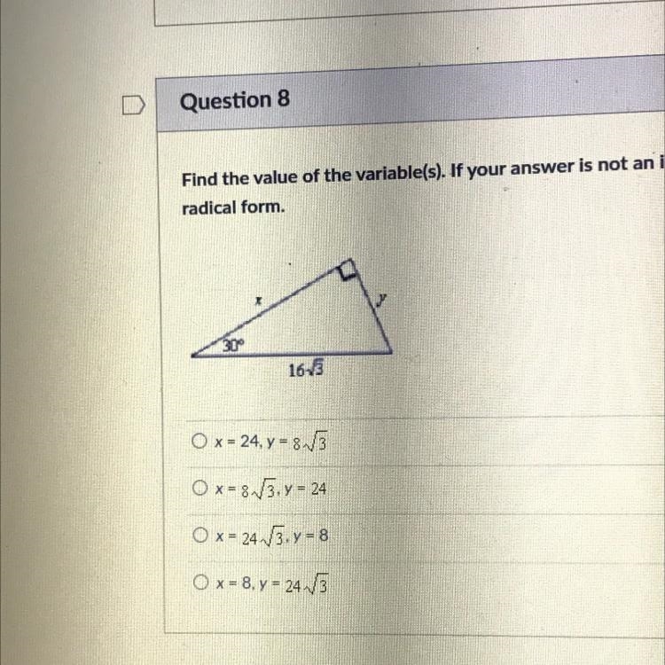 Find the value of the variable. If you’re answer is not an intervene leave it in simplest-example-1