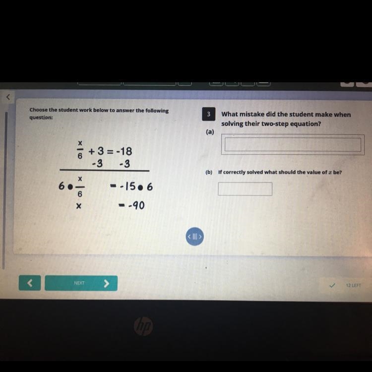 A. What mistake did the student make whensolving their two-step equation?B. If correctly-example-1