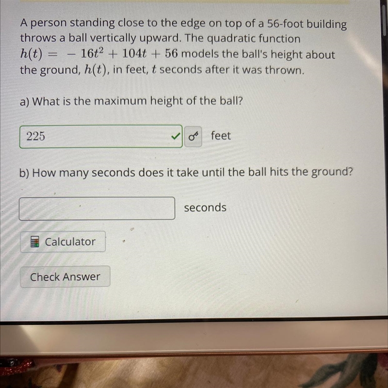 How many seconds does it take until the ball hits the ground ?-example-1