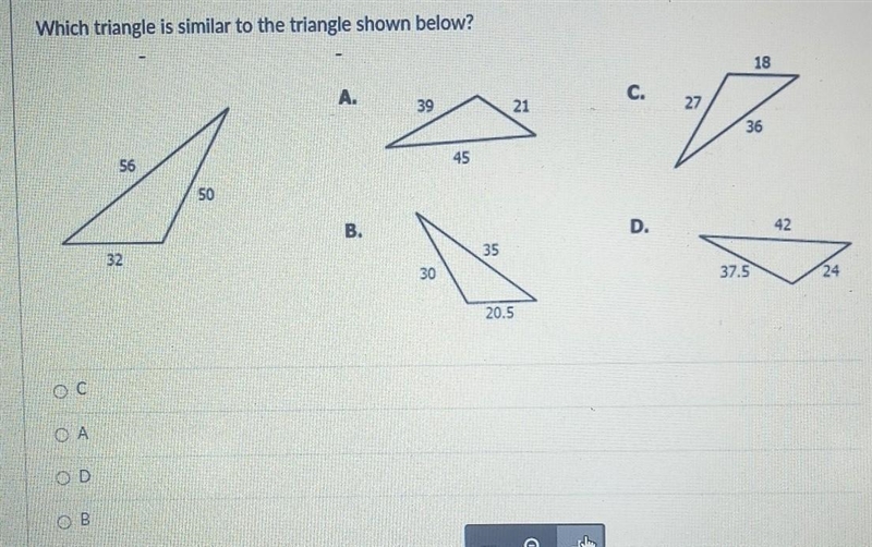 can u tell me which letter the answer is.. i know how to do this problem im just confused-example-1