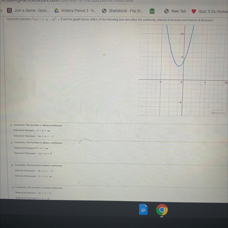 Given the function and the graph below, which of the following best describes the-example-1