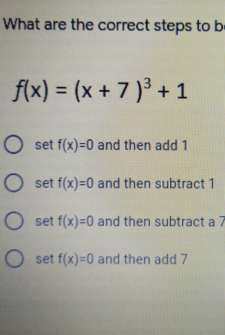 What are the steps of finding the zeros of the given function?-example-1