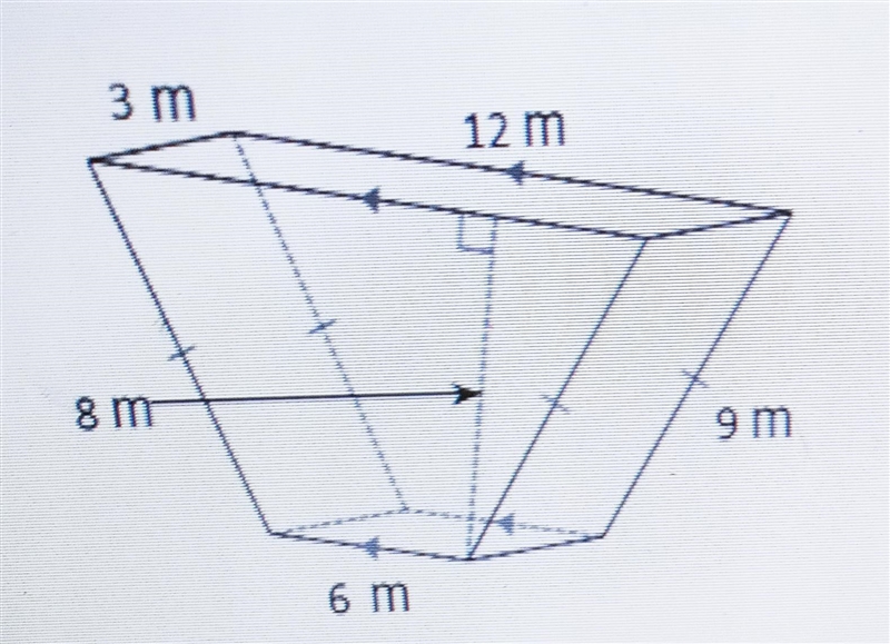 Find the total surface area of the trapezoidal prism in the figure.-example-1