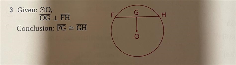 Geometry Question - Given: O is the center of the circle, segment OG is perpendicular-example-1