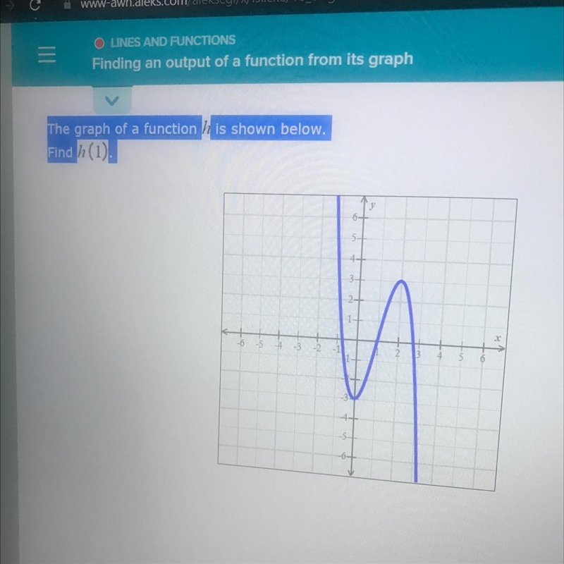 I don’t understand the steps for this question, how do I find h(1)-example-1