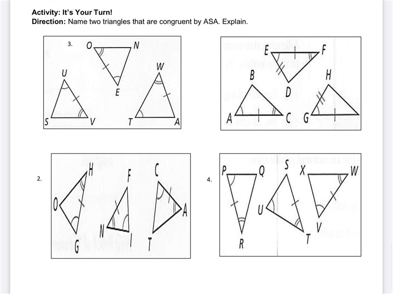 ASA (ANGLE-SIDE-ANGLE) Congruence postulate-example-1