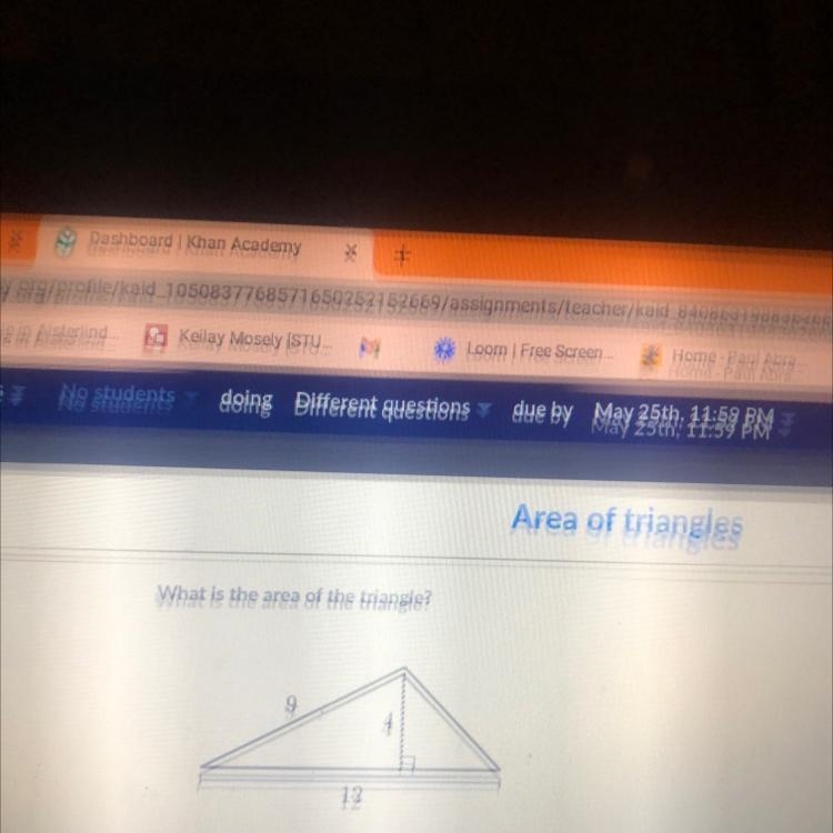 What is the area of the triangle 9 2 12-example-1