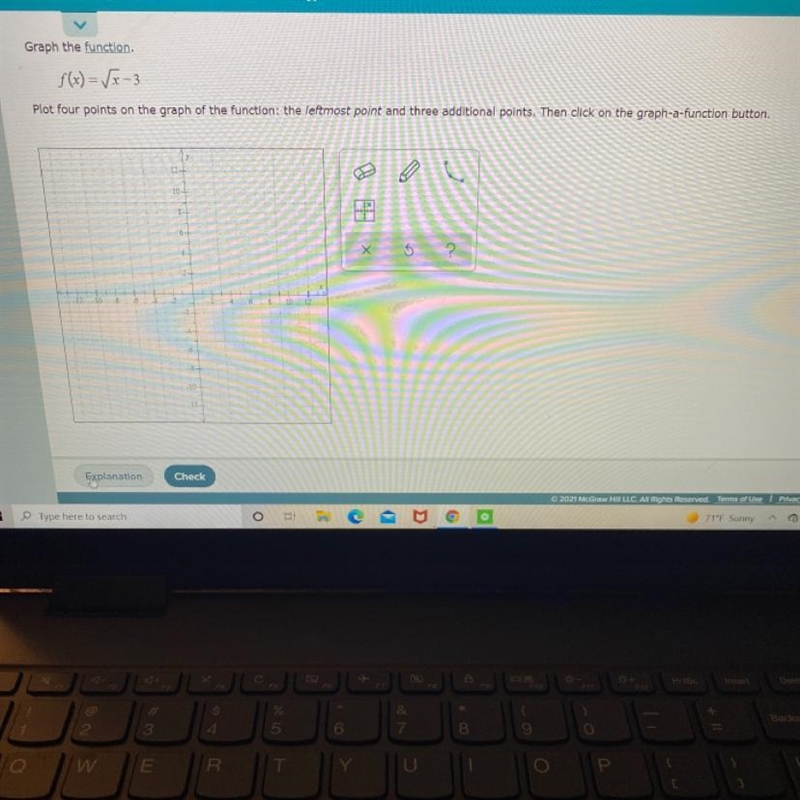 Graph the function using 4 points on the graphMy graph only exceeds to 13.-example-1